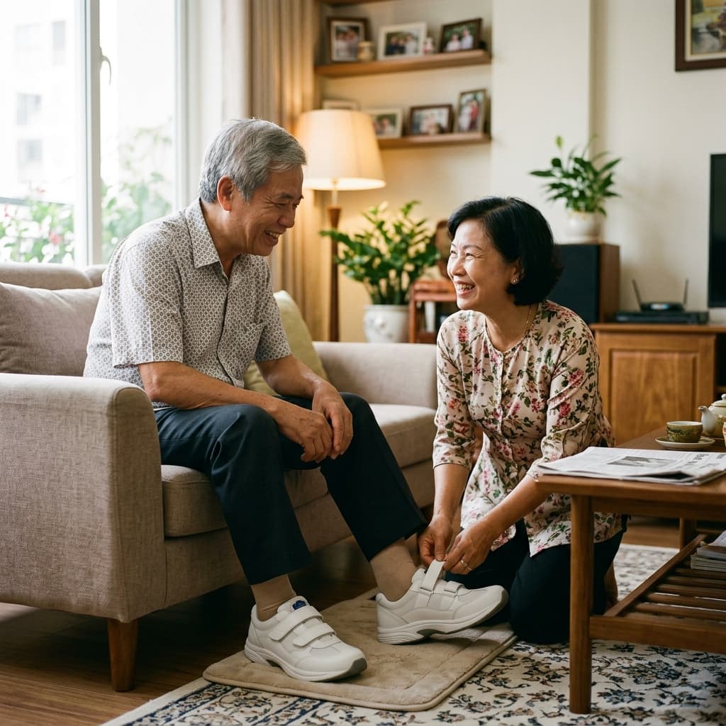 Giày Cho Người Già Tiểu Đường: 3 Tiêu Chí Sống Còn Con Cháu Cần Biết