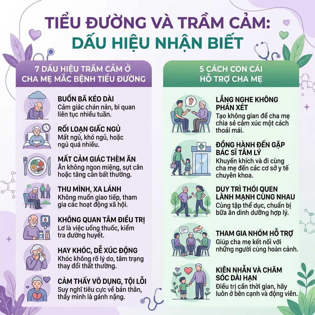 Tiểu Đường Và Trầm Cảm: Dấu Hiệu Nhận Biết Và Cách Con Cái Hỗ Trợ