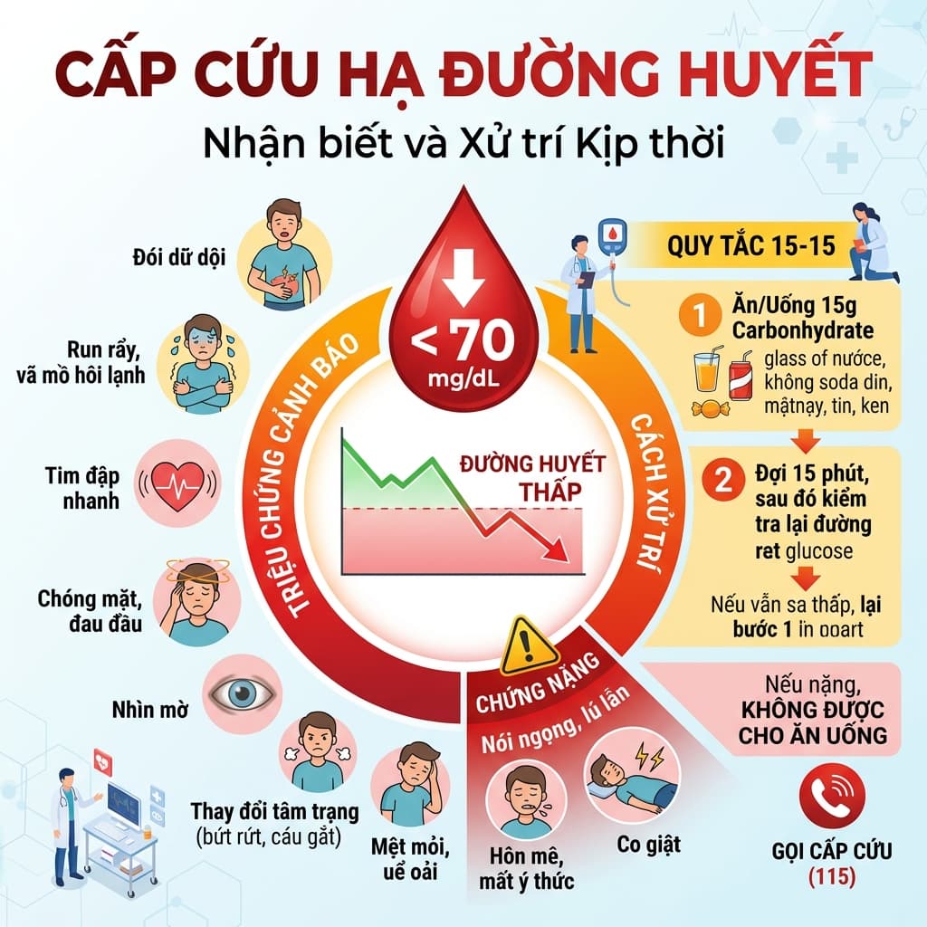 Hạ Đường Huyết Ở Người Bệnh Và Cách Xử Trí Nhanh