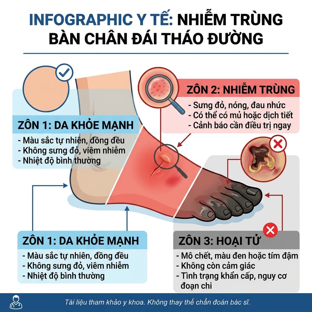 Nhiễm Trùng Bàn Chân Tiểu Đường: Dấu Hiệu Cần Cấp Cứu Ngay