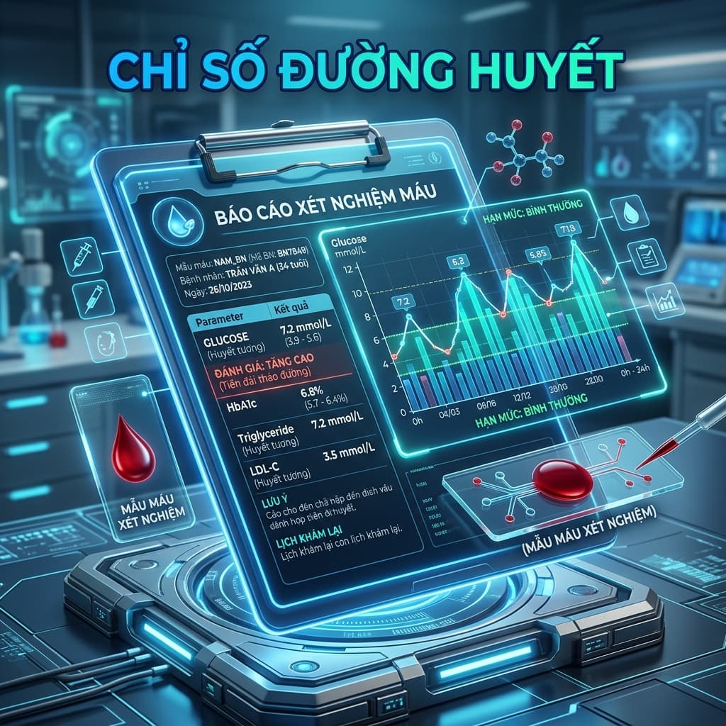 Các Chỉ Số Tiểu Đường & Cách Tự Đọc Giấy Xét Nghiệm Máu (Chuẩn Y Khoa)