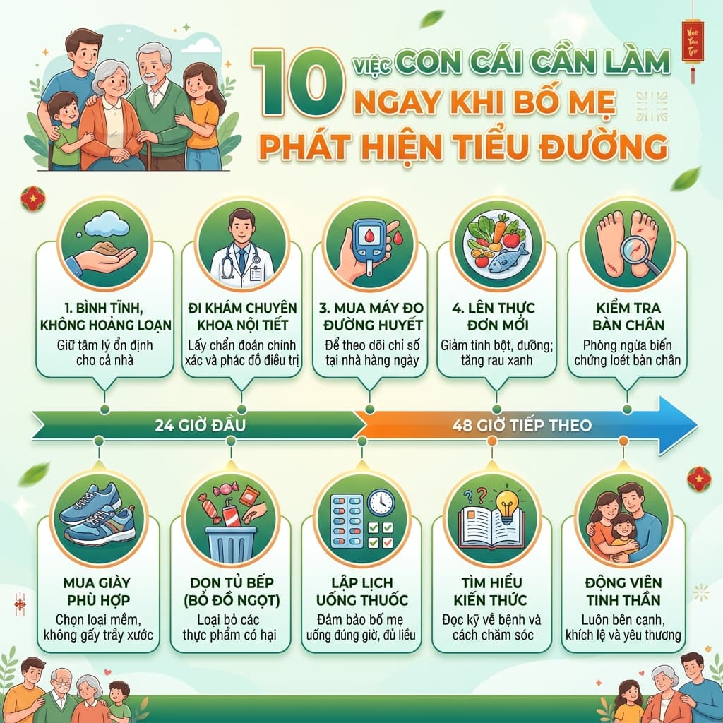 Bố Mẹ Tiểu Đường Phải Làm Gì? 10 Việc Cần Làm Ngay