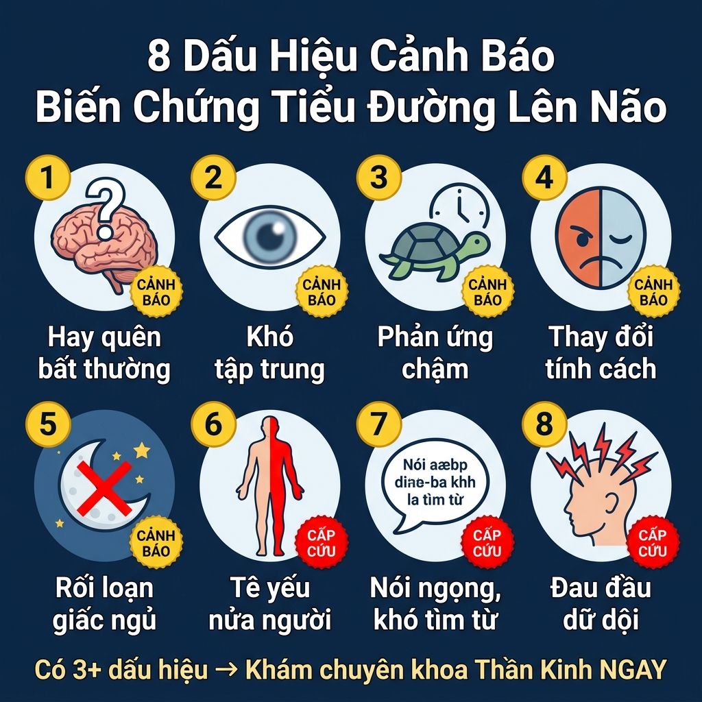 8 dấu hiệu cảnh b&aacute;o biến chứng tiểu đường l&ecirc;n n&atilde;o cần kh&aacute;m ngay