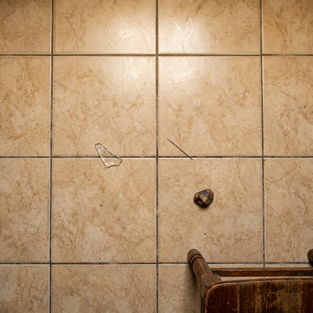 S&agrave;n nh&agrave; c&oacute; mảnh thủy tinh nguy hiểm cho b&agrave;n ch&acirc;n tiểu đường đi ch&acirc;n đất