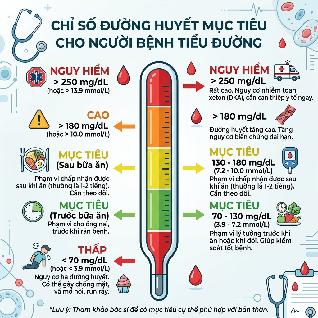 app theo d&otilde;i đường huyết chỉ số mục ti&ecirc;u thang đo nhiệt kế