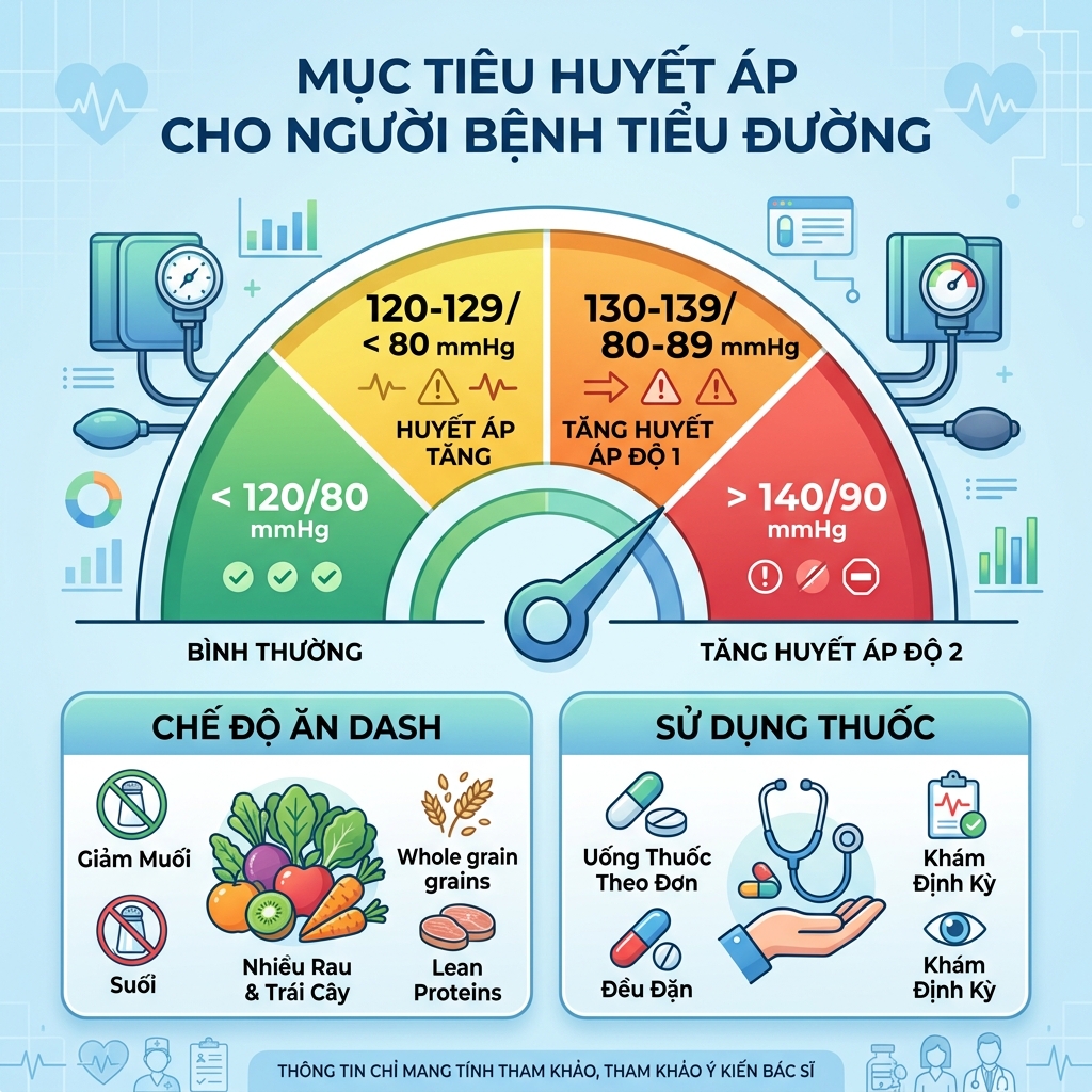 chế độ ăn DASH cho người tiểu đường mục ti&ecirc;u huyết &aacute;p b&igrave;nh thường cao