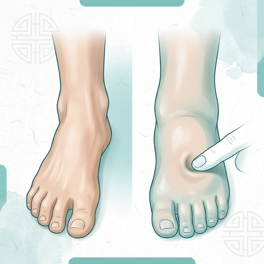 ch&acirc;n bị sưng ph&ugrave; ở người tiểu đường so s&aacute;nh với ch&acirc;n b&igrave;nh thường