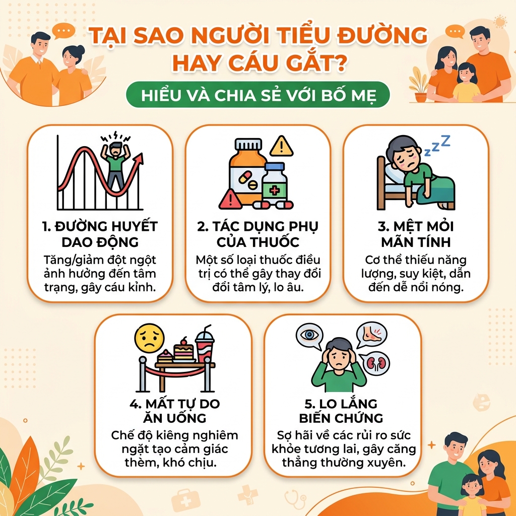 tiểu đường hay c&aacute;u gắt 5 nguy&ecirc;n nh&acirc;n y khoa