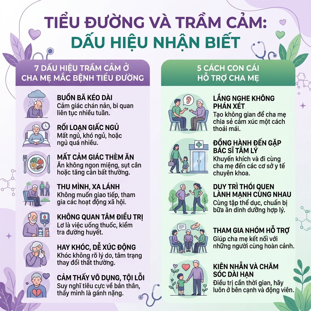 tiểu đường v&agrave; trầm cảm dấu hiệu nhận biết