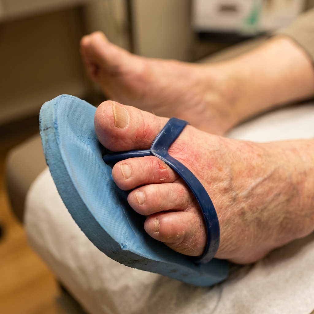 Dép xỏ ngón nhựa cứa rách kẽ chân người tiểu đường