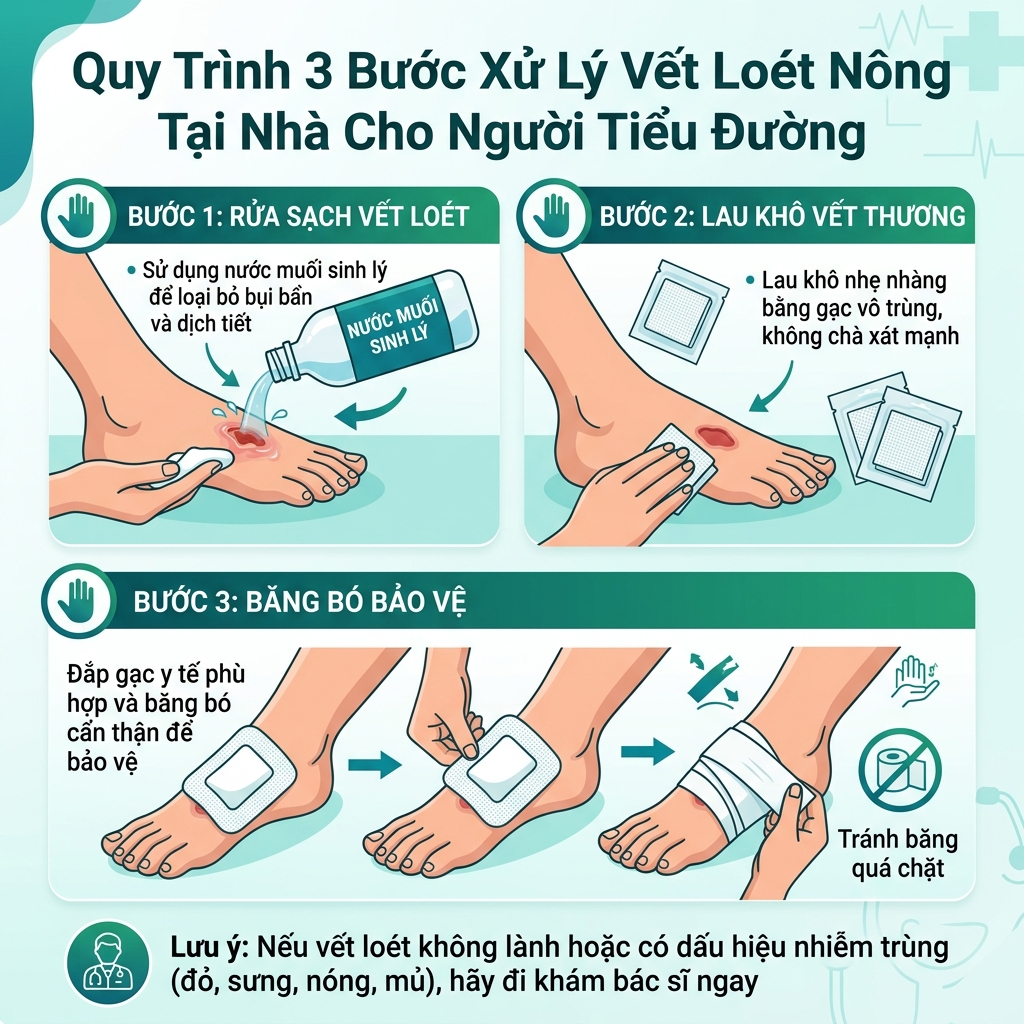 Infographic quy tr&igrave;nh 3 bước rửa vết lo&eacute;t n&ocirc;ng tại nh&agrave; chuẩn y khoa