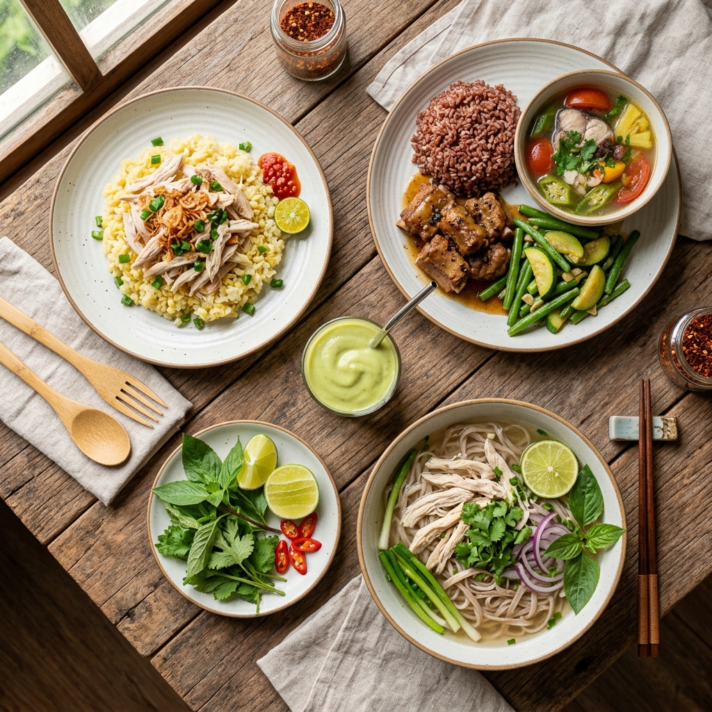 thực đơn thứ bảy tiểu đường x&ocirc;i đậu xanh phở g&agrave;