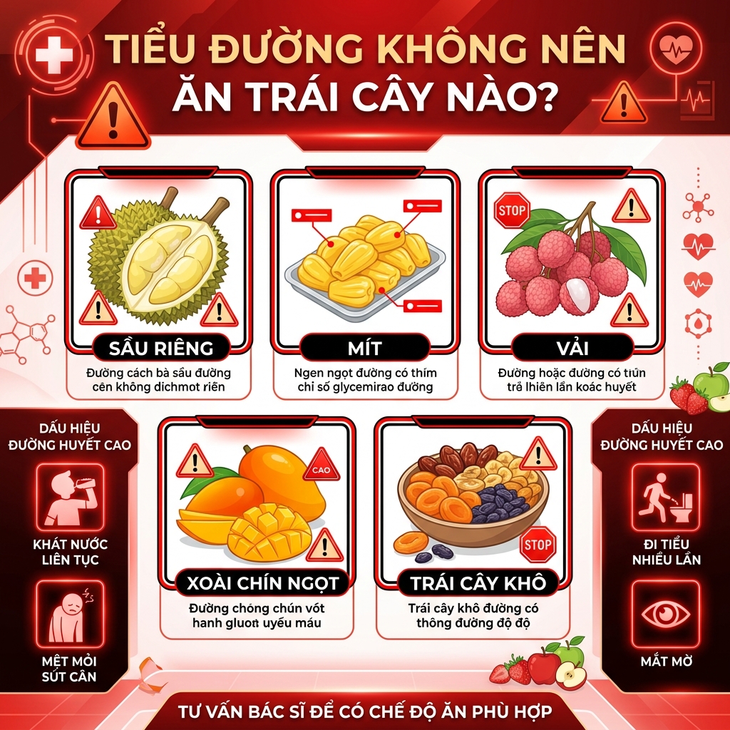 Tiểu đường kh&ocirc;ng n&ecirc;n ăn tr&aacute;i c&acirc;y n&agrave;o? Danh s&aacute;ch 5 loại quả cấm kỵ