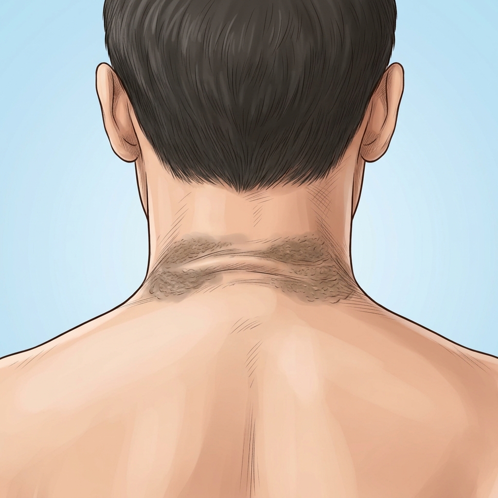 dấu hiệu tiểu đường ở nam giới - Dấu hiệu gai đen ở vùng cổ nam giới