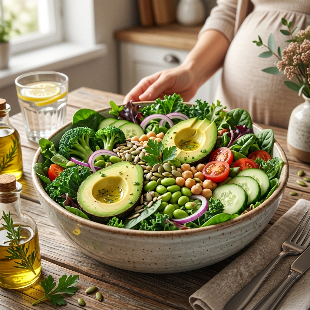 tiểu đường thai kỳ nên ăn gì - Một đĩa salad rau xanh hoặc rau luộc to là bắt buộc phải có trong mỗi bữa ăn