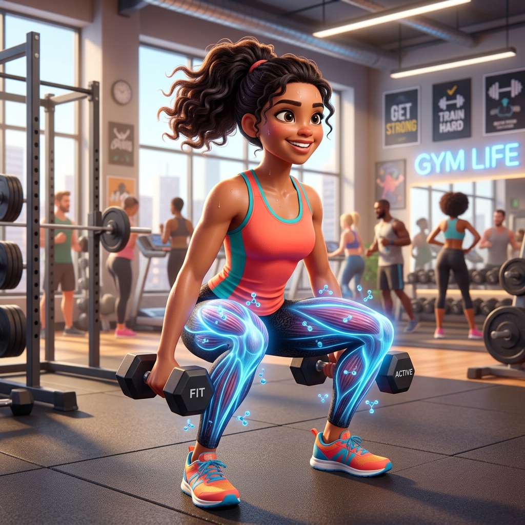 bài tập thể dục cho người tiền tiểu đường - Tập tạ hoặc squat giúp tăng khối lượng cơ bắp - nơi tiêu thụ 80% lượng đường của cơ thể