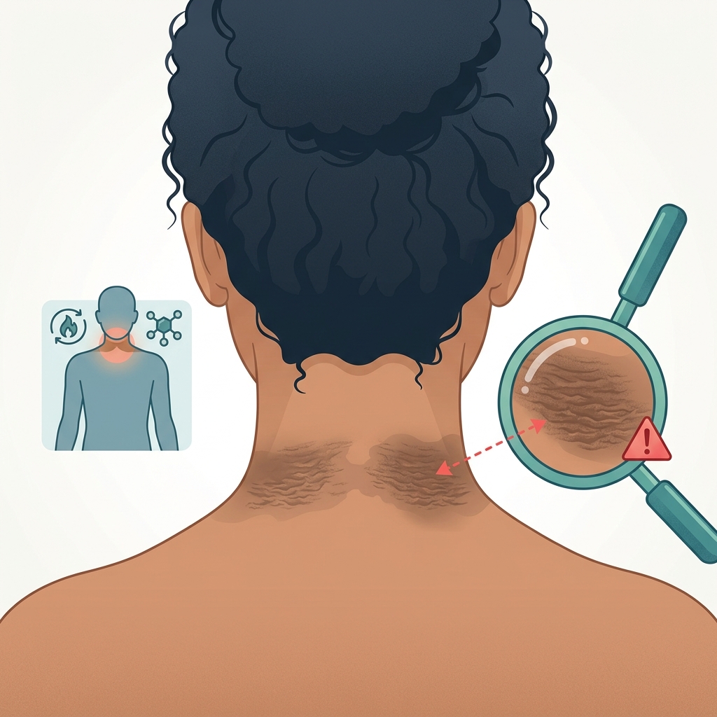 tiền tiểu đường là gì - Dấu hiệu gai đen ở cổ cảnh báo tiền tiểu đường